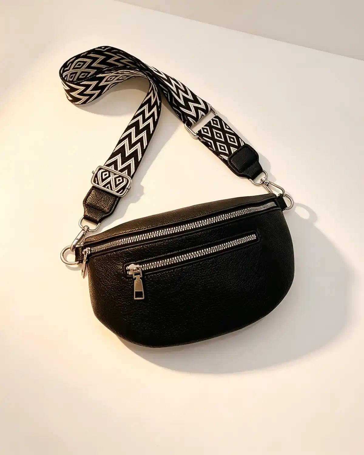 Wholesale Black Litchi Grain Fanny Pack SP139