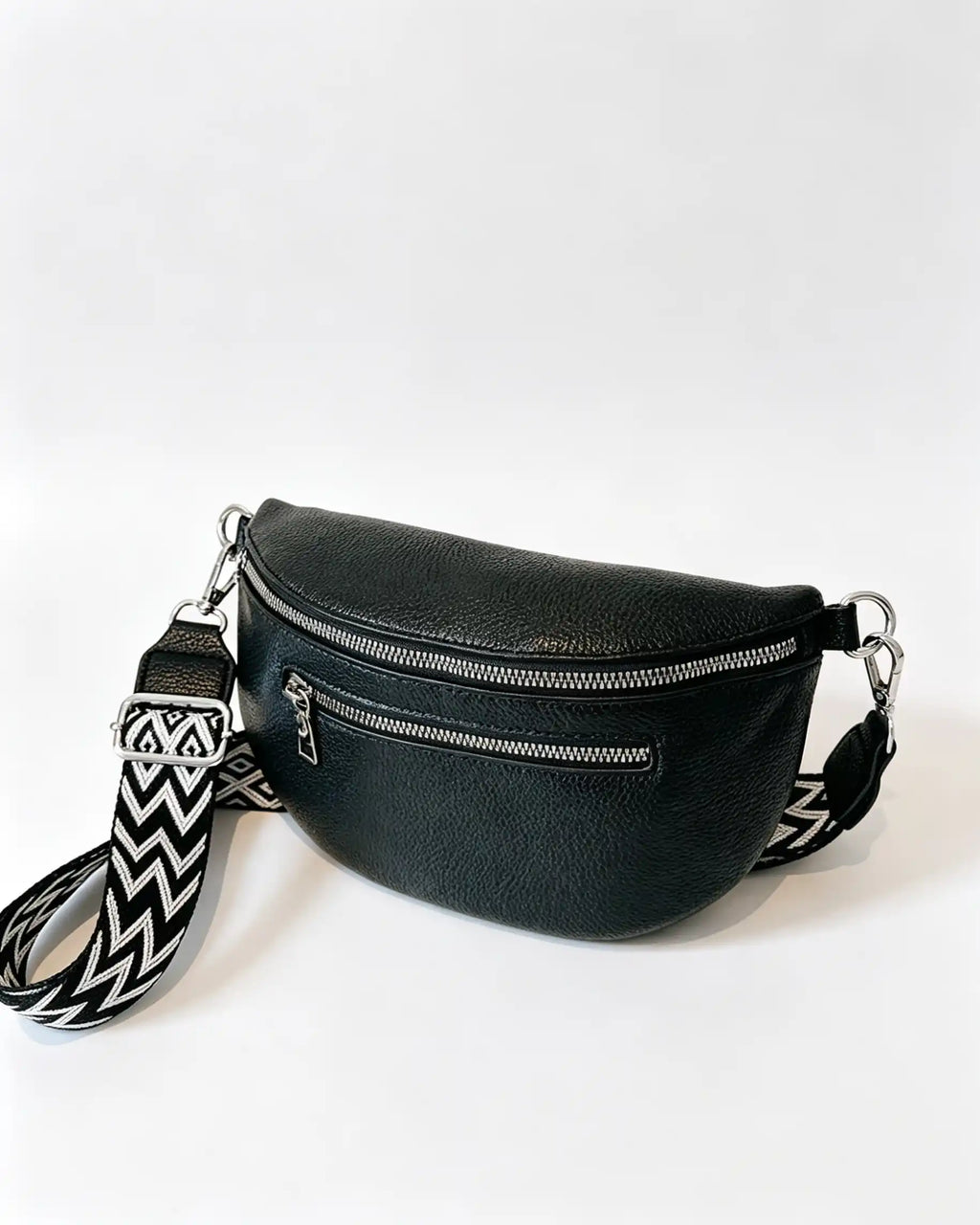Wholesale Black Litchi Grain Fanny Pack SP139