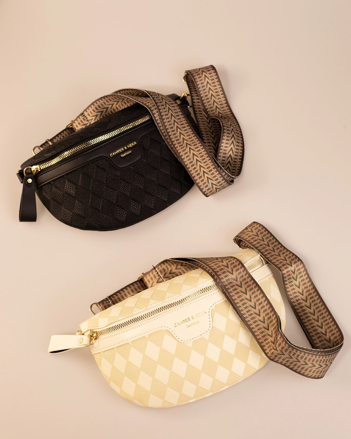 Wholesale Black Quilted Chain Fanny Pack SP132