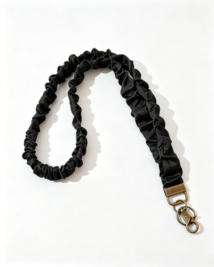 Wholesale Black Scrunchie Lanyard Strap Daily Basic Accessory SP215