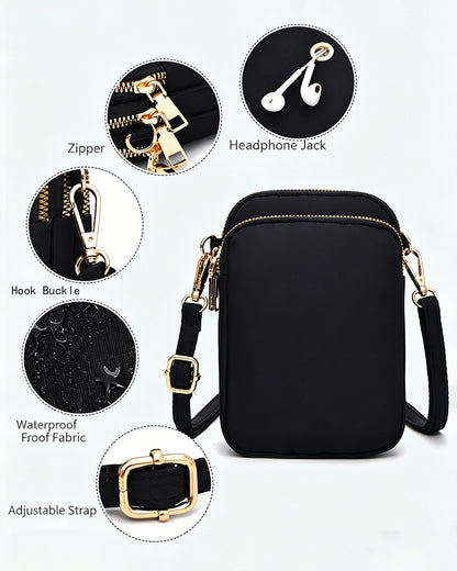 Wholesale Black Waterproof Phone Crossbody Bag SP146