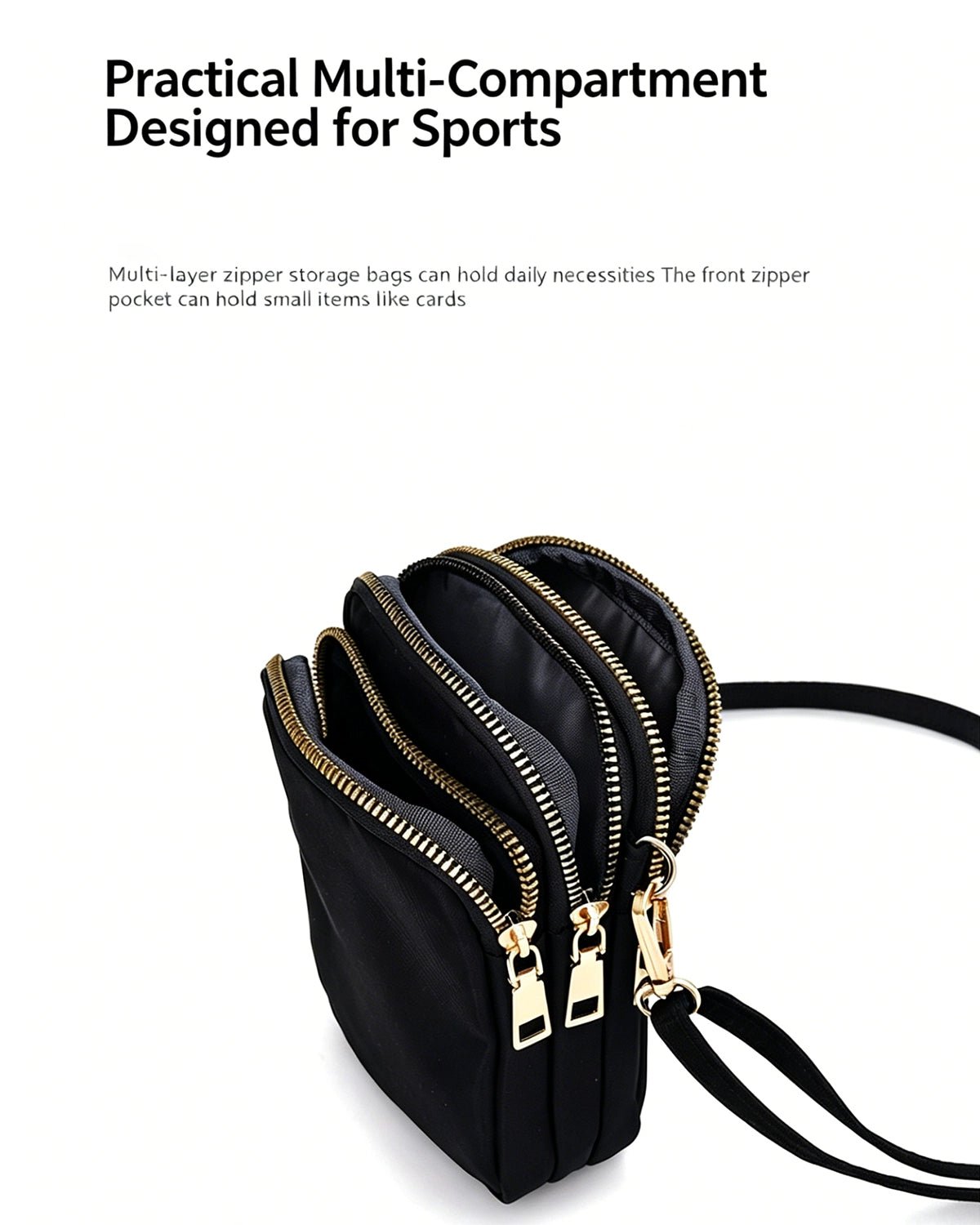 Wholesale Black Waterproof Phone Crossbody Bag SP146