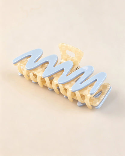 Blue Checkered Wavy Claw Daily Accessory SP229