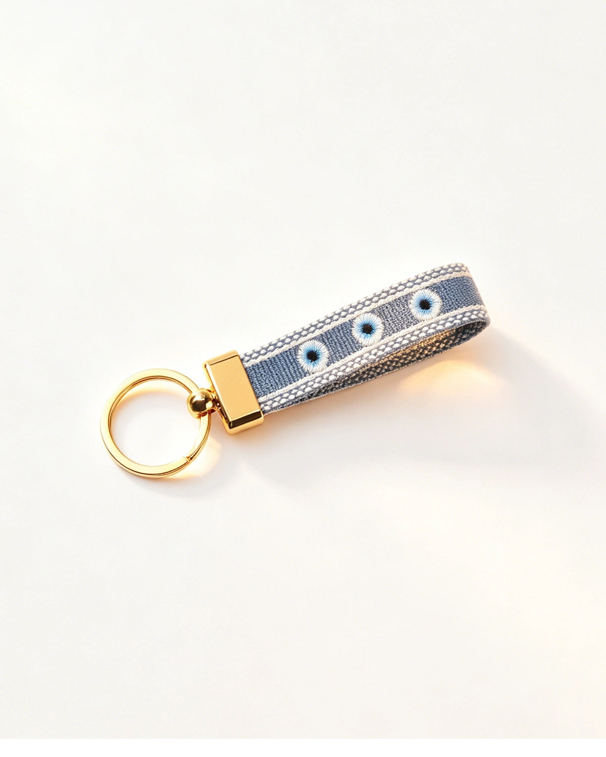 Blue Evil Eye Wristlet Daily Embroidered Keychain Charm SP192