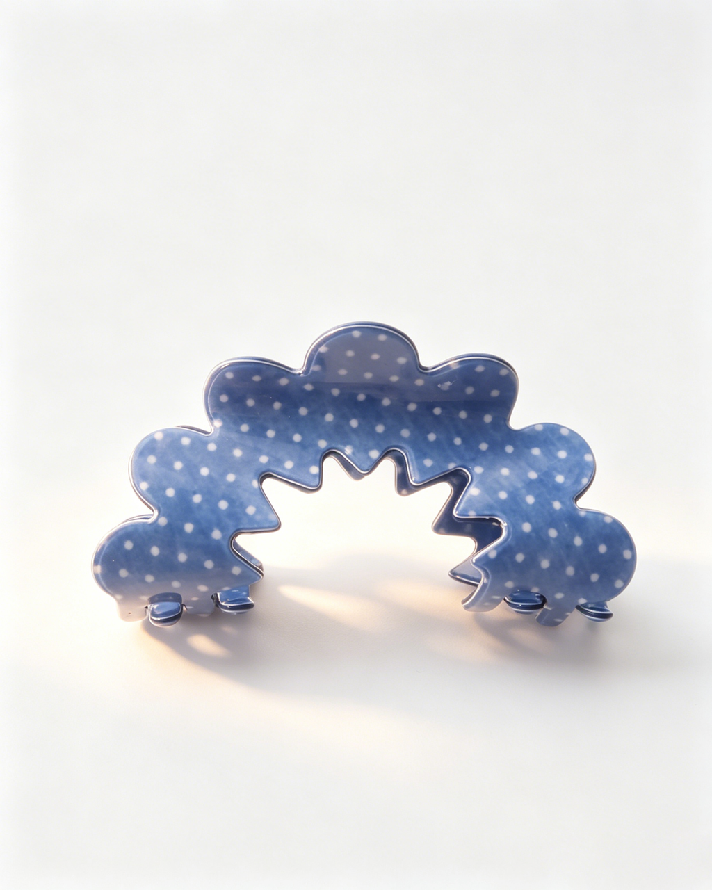 Wholesale Blue Polka Dot Hair Clip Daily Accessory SP220