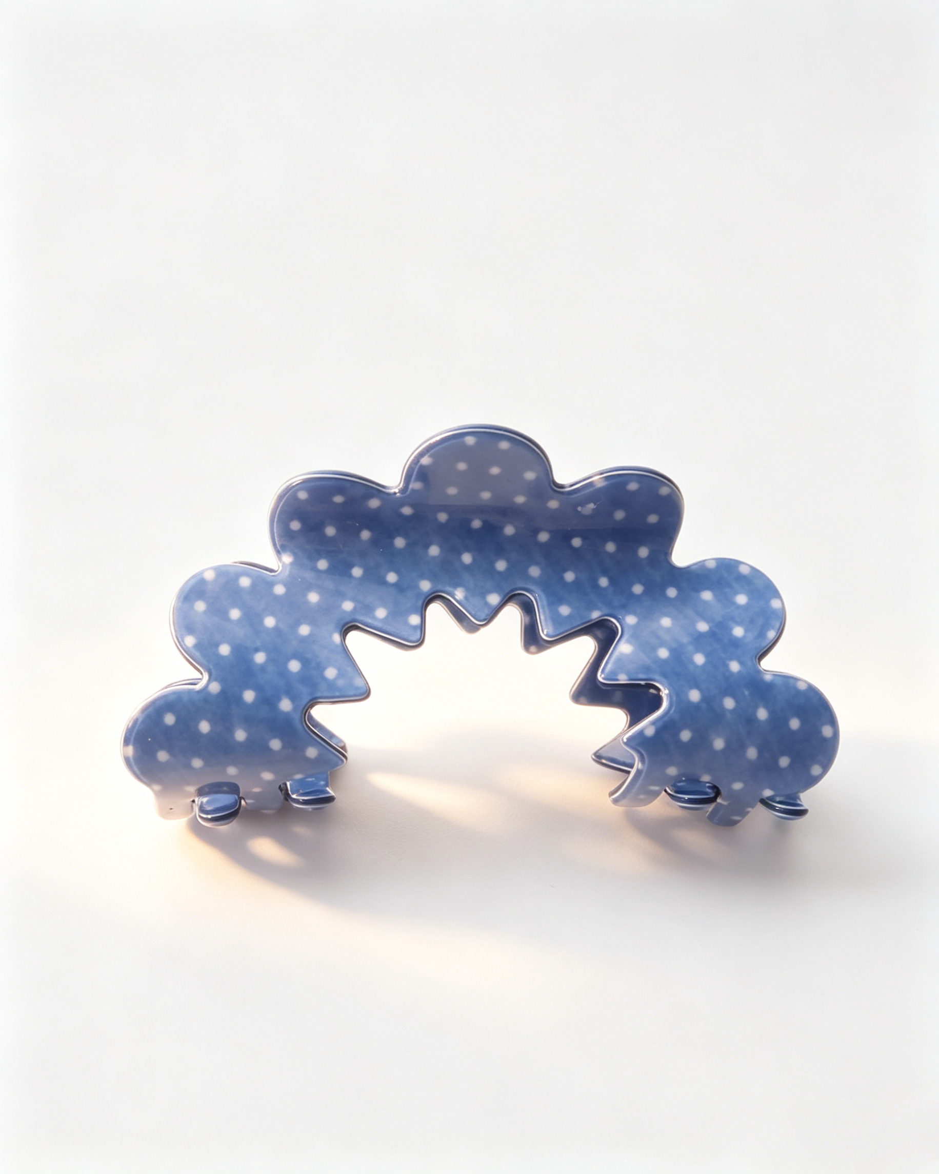 Wholesale Blue Polka Dot Hair Clip Daily Accessory SP220