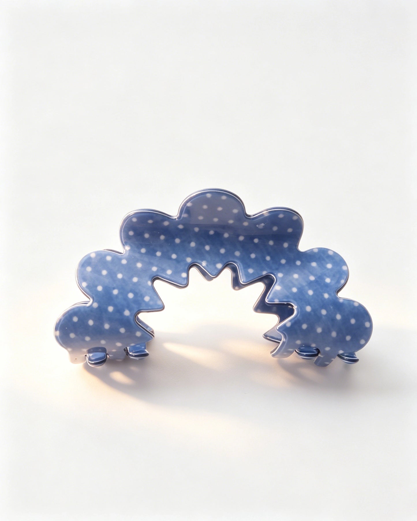 Blue Polka Dot Hair Clip Daily Accessory SP220