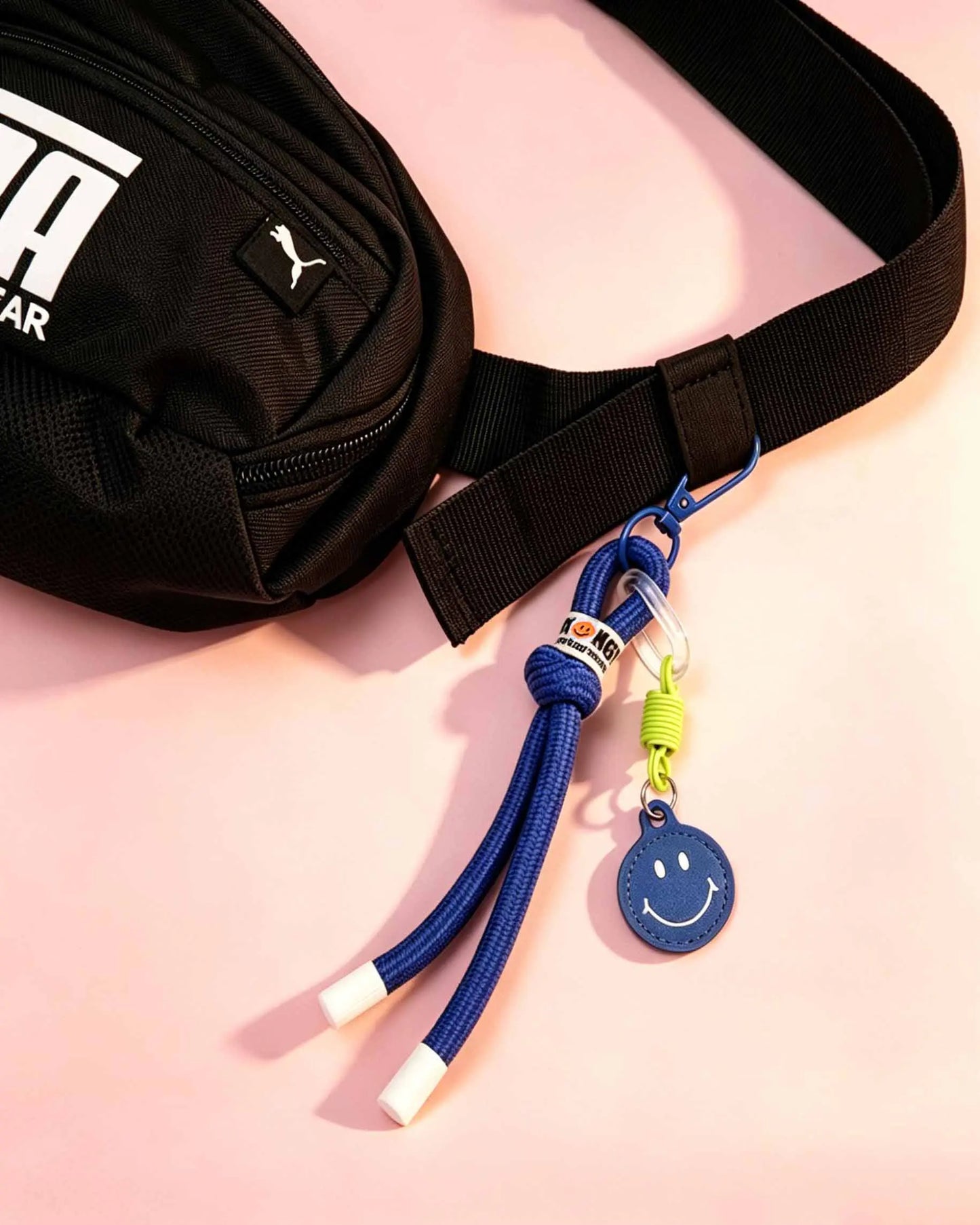 Blue Rope Smiley Keychain Daily BagCharm Accessory SP167