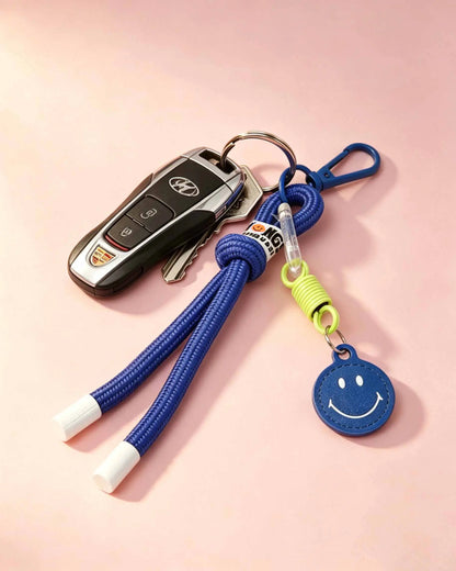 Blue Rope Smiley Keychain Daily BagCharm Accessory SP167