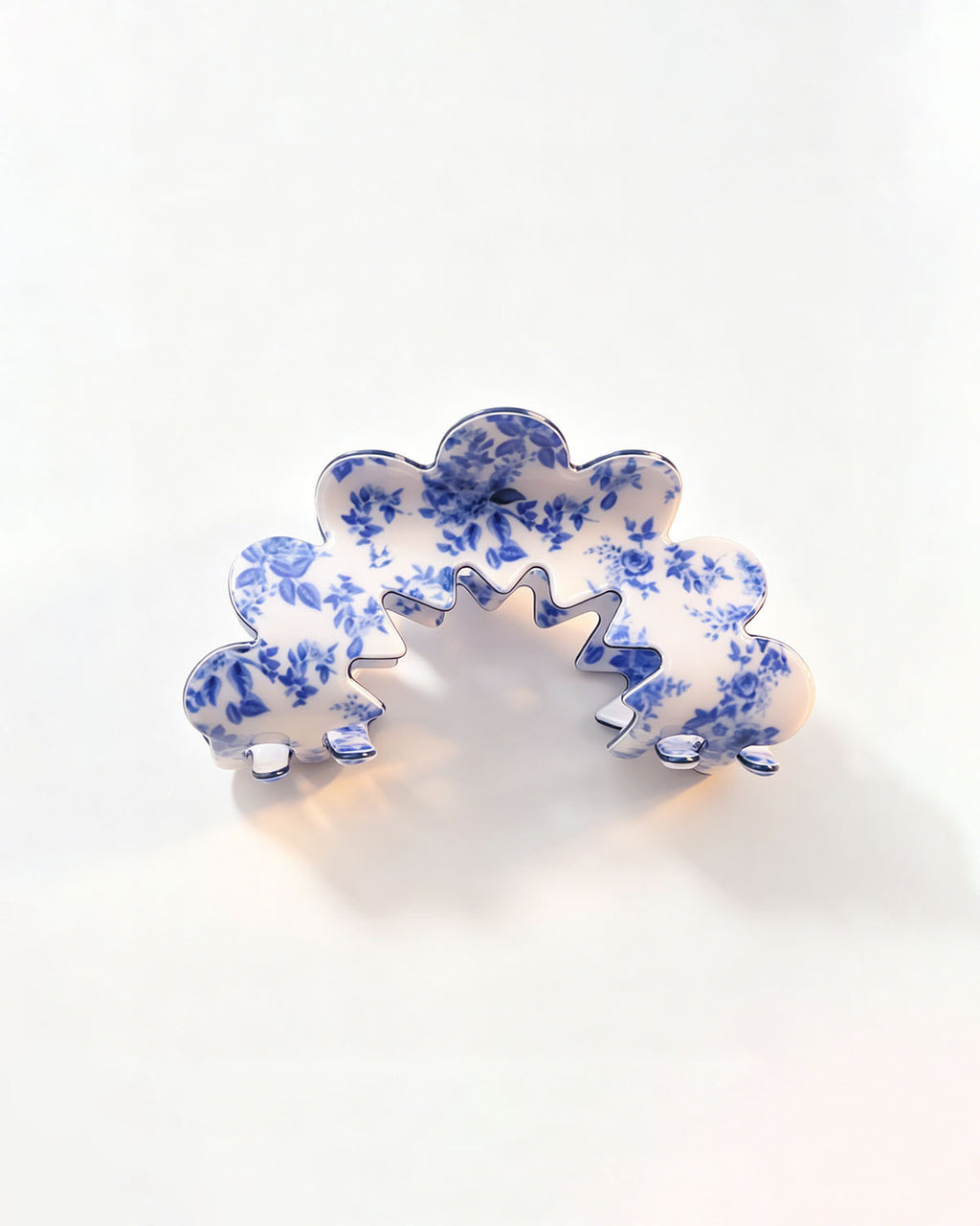 Wholesale Blue White Floral Hair Clip Elegant Vintage SP219