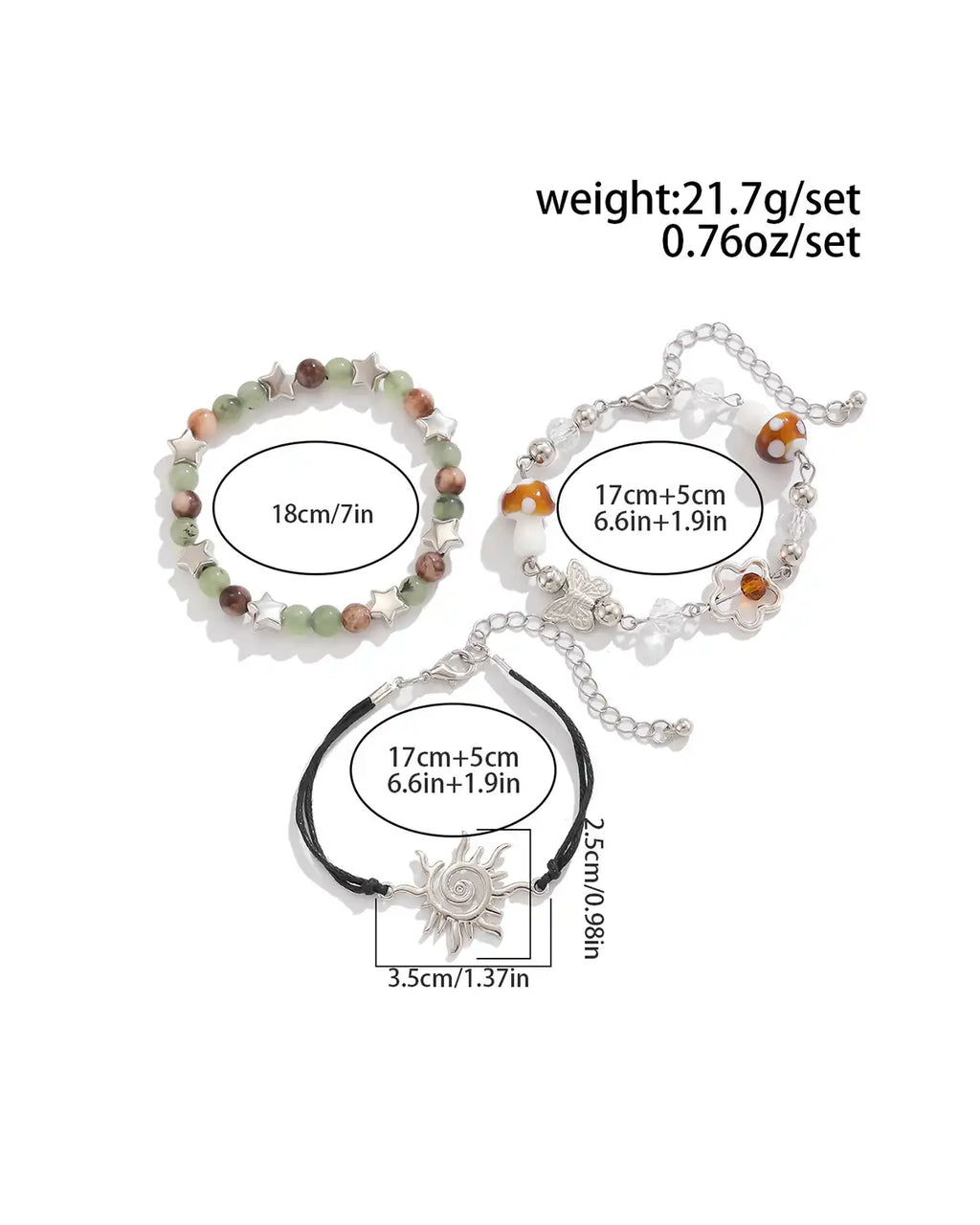 Wholesale Boho Green 3 Layered Bracelet SP116