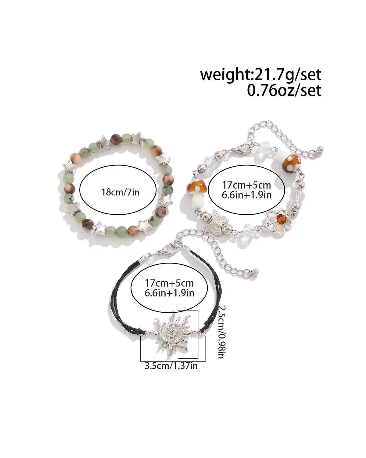 Wholesale Boho Green 3 Layered Bracelet SP116