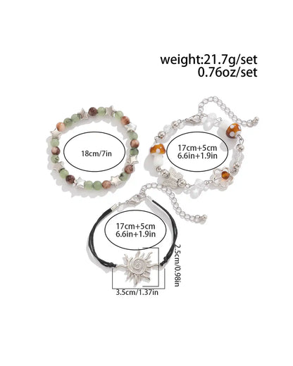 Wholesale Boho Green 3 Layered Bracelet SP116