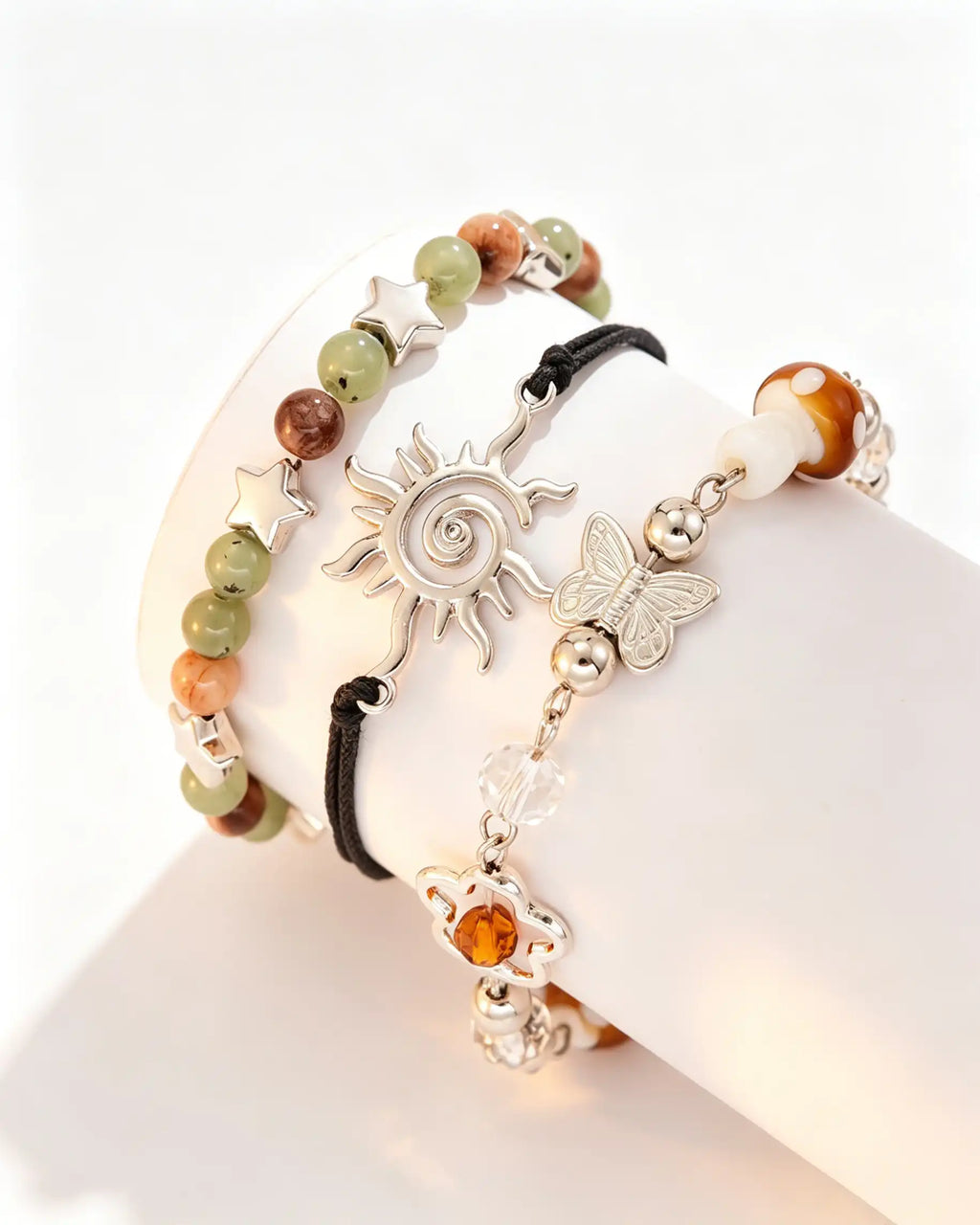 Wholesale Boho Green 3 Layered Bracelet SP116