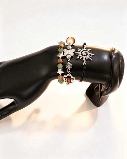 Wholesale Boho Green 3 Layered Bracelet SP116