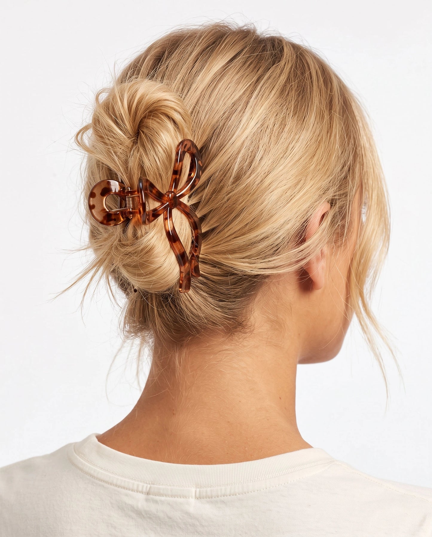 Brown Bow Hair Claw Daily Elegant Accessory SP221