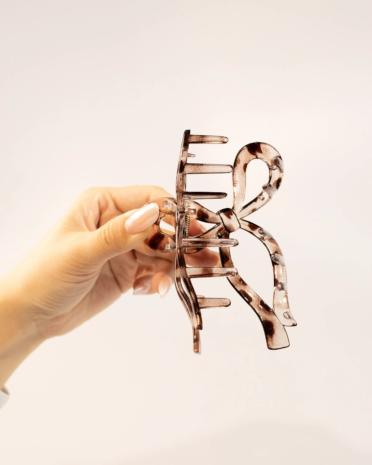 Brown Bow Hair Claw Daily Elegant Accessory SP221