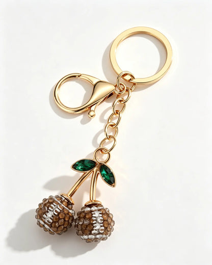 Brown Cherry Football Resin Keychain Sports Bag Charm SP185