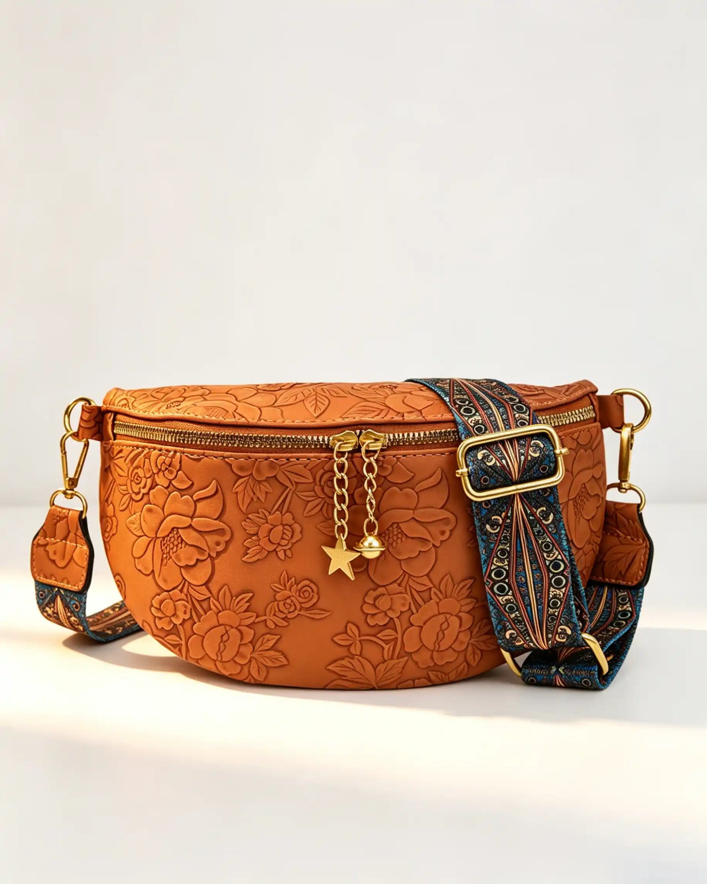 Wholesale Brown Embossed Vintage Fanny Pack SP125