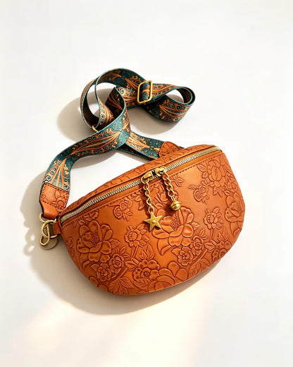Wholesale Brown Embossed Vintage Fanny Pack SP125