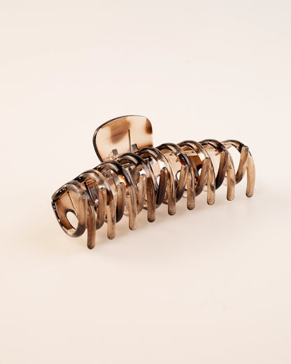 Brown Large Arch Hair Claw Casual Accessory SP223