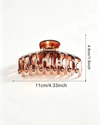 Brown Large Arch Hair Claw Casual Accessory SP223