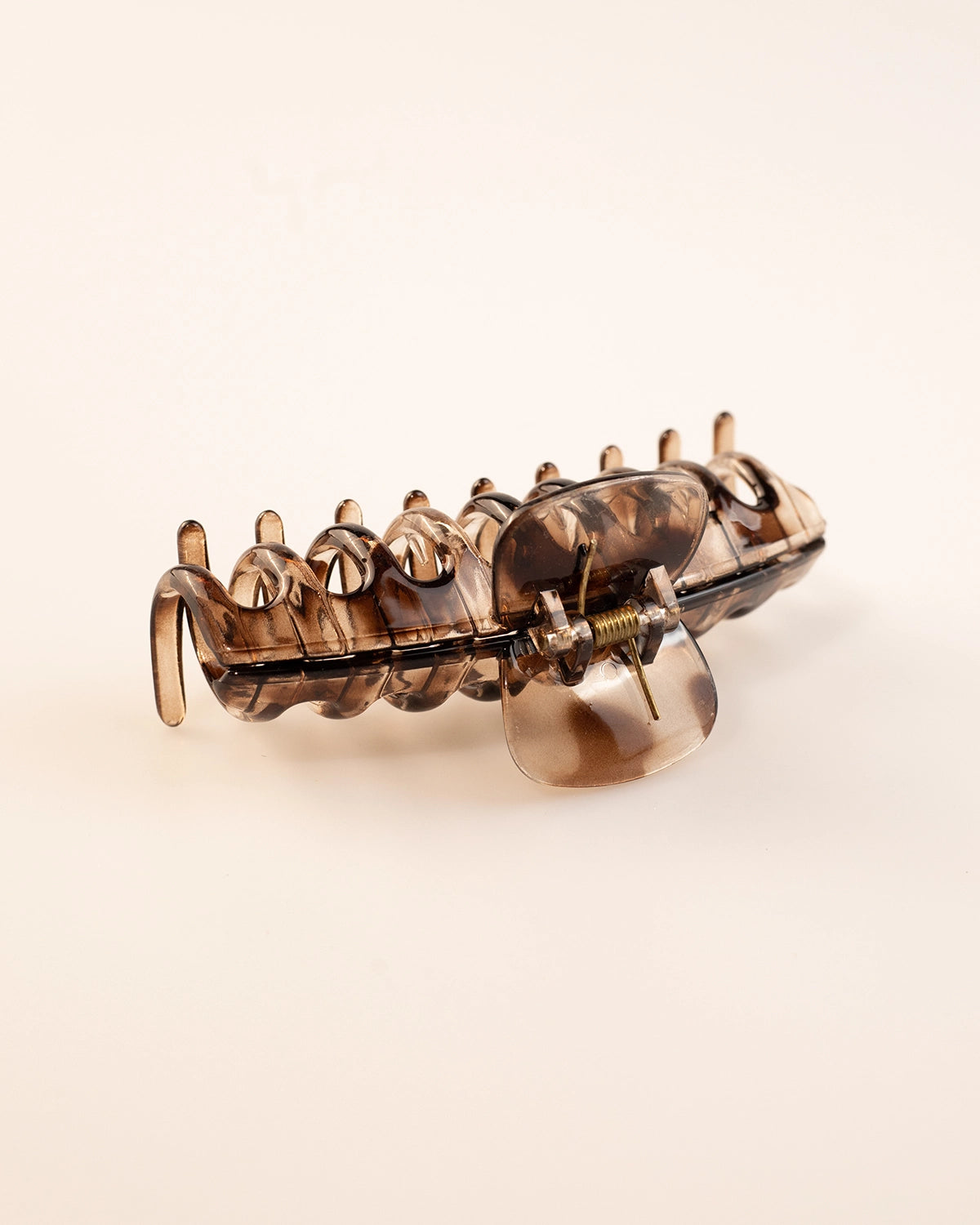 Brown Large Arch Hair Claw Casual Accessory SP223