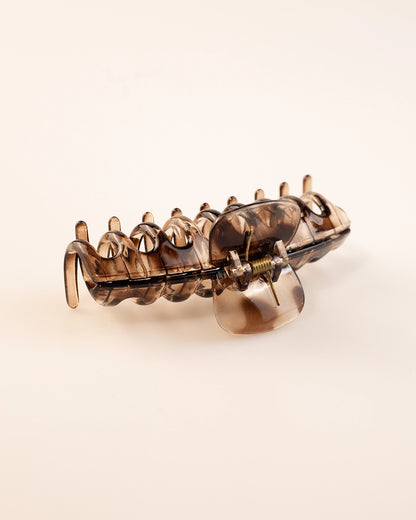 Brown Large Arch Hair Claw Casual Accessory SP223