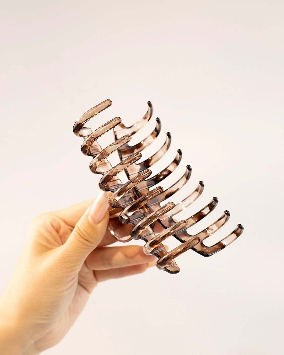 Brown Large Arch Hair Claw Casual Accessory SP223