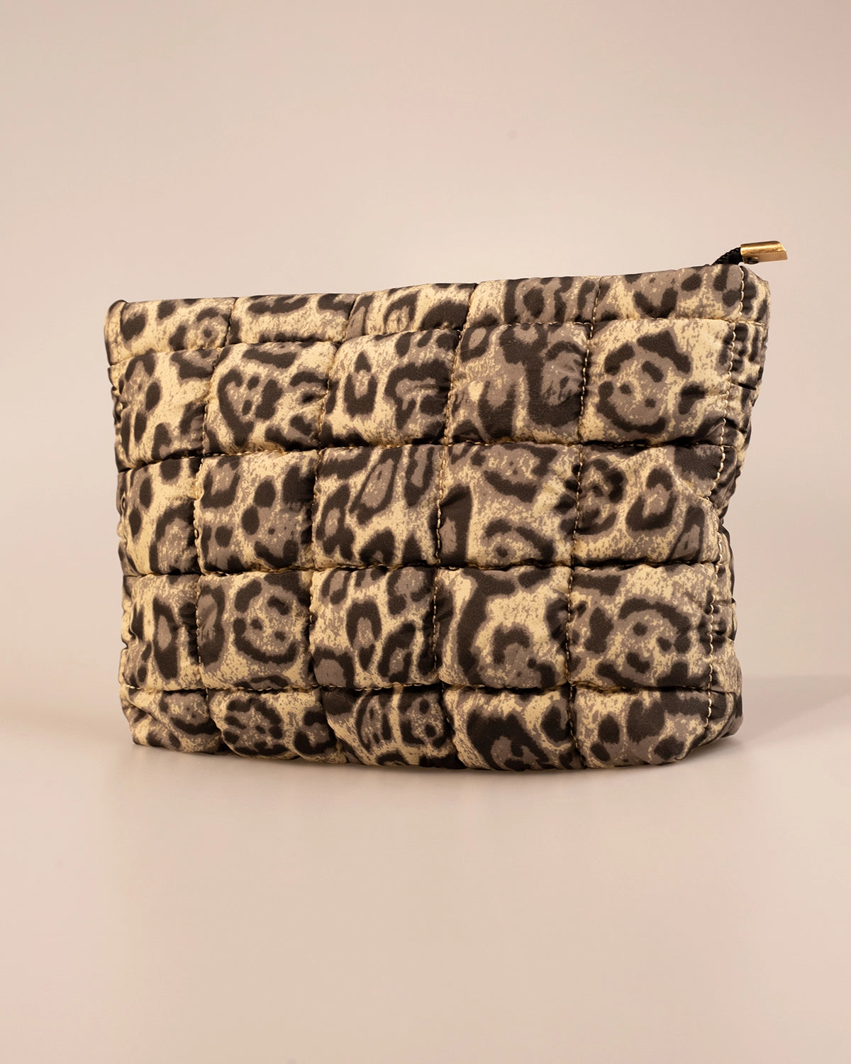 Wholesale Brown Leopard Puffer Cosmetic Bag Daily Organizer SP265