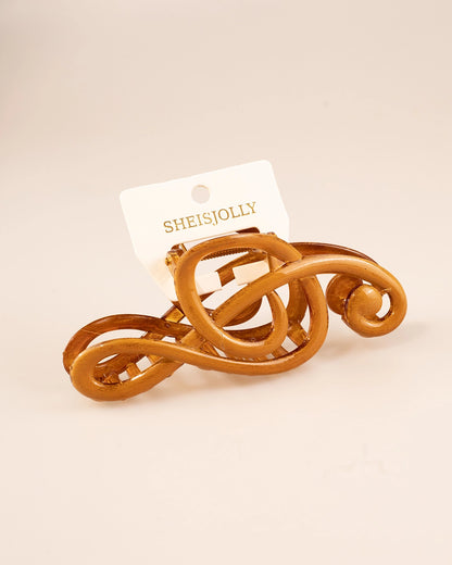 Brown Music Note Hair Claw Daily Accessory SP241
