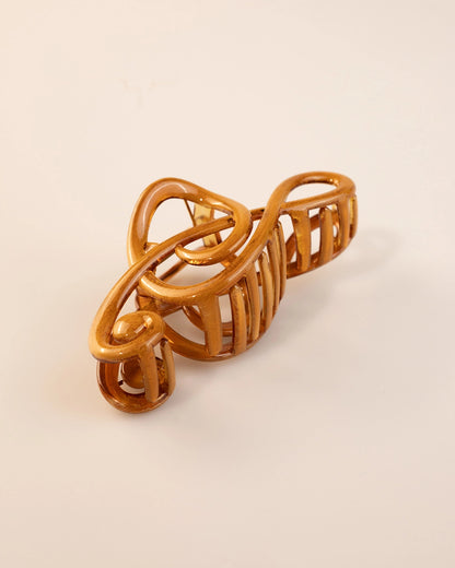 Brown Music Note Hair Claw Daily Accessory SP241