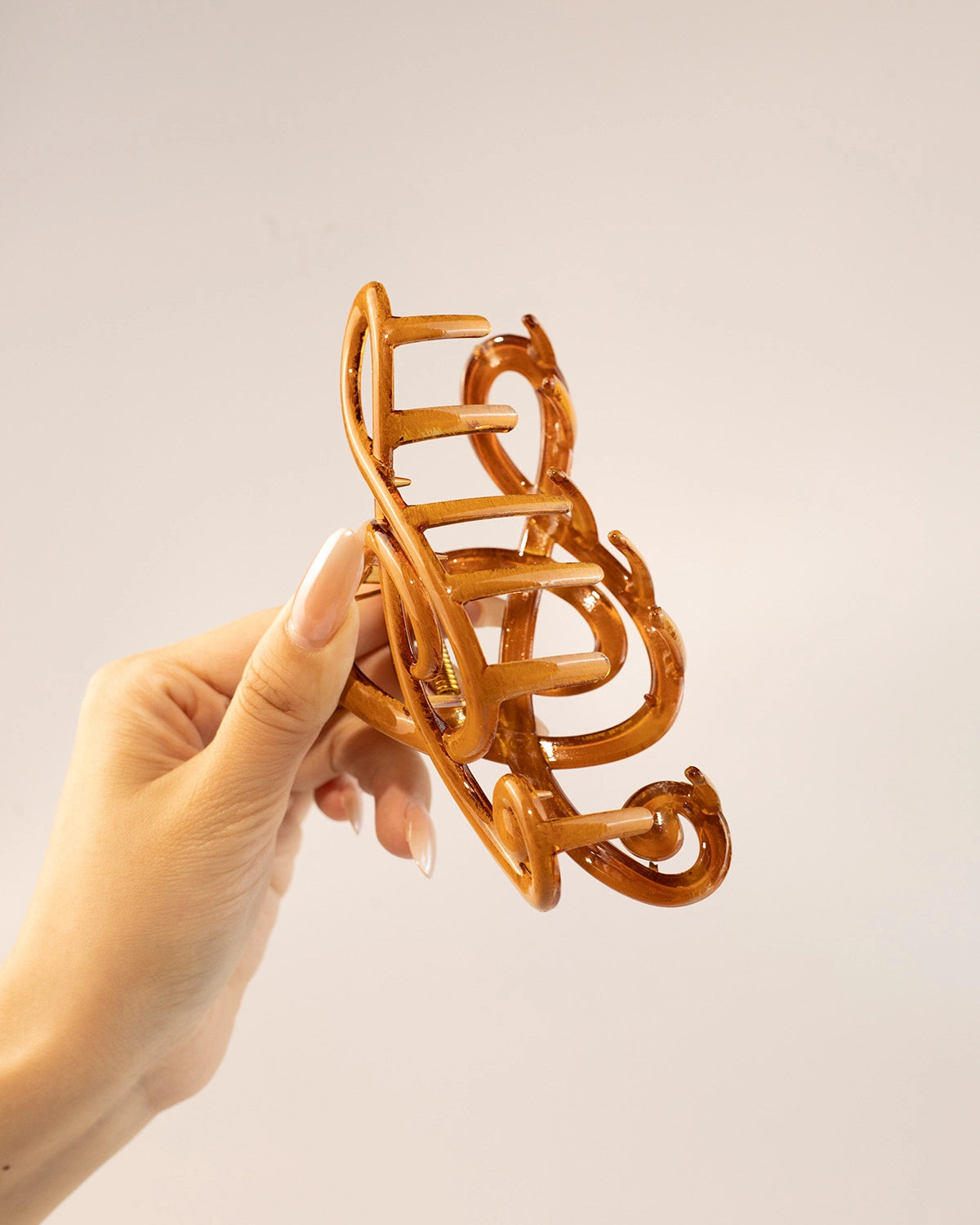 Brown Music Note Hair Claw Daily Accessory SP241