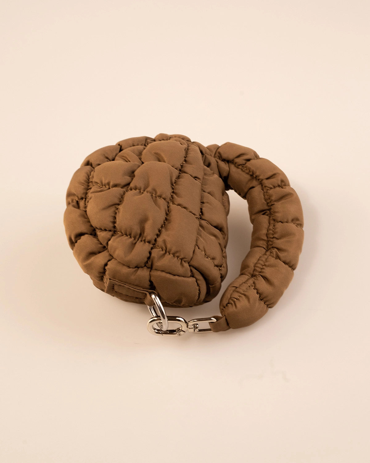 Brown Puffer Mini Bag Daily Pouch SP242