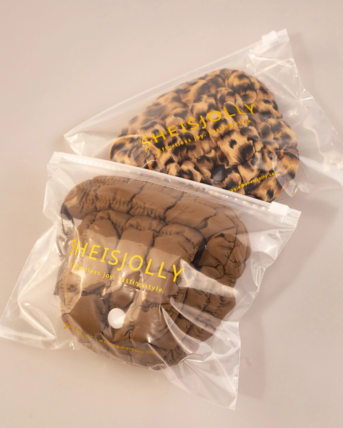 Brown Puffer Mini Bag Daily Pouch SP242