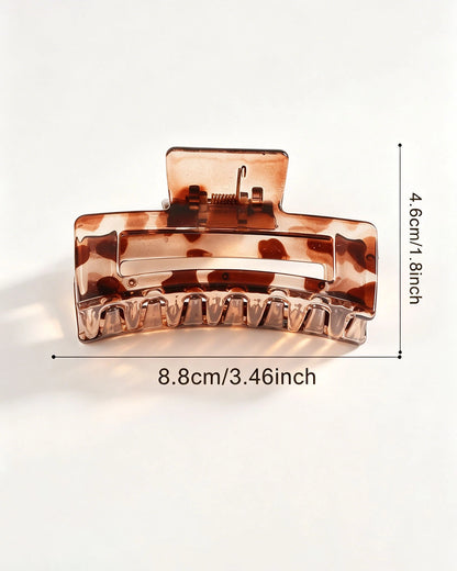 Brown Square Hair Claw Daily Chic Hairclip SP222