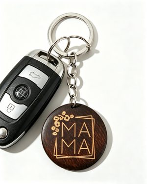 Wholesale Brown Wooden MAMA Keychain Daily Mom Gift Accessory SP187