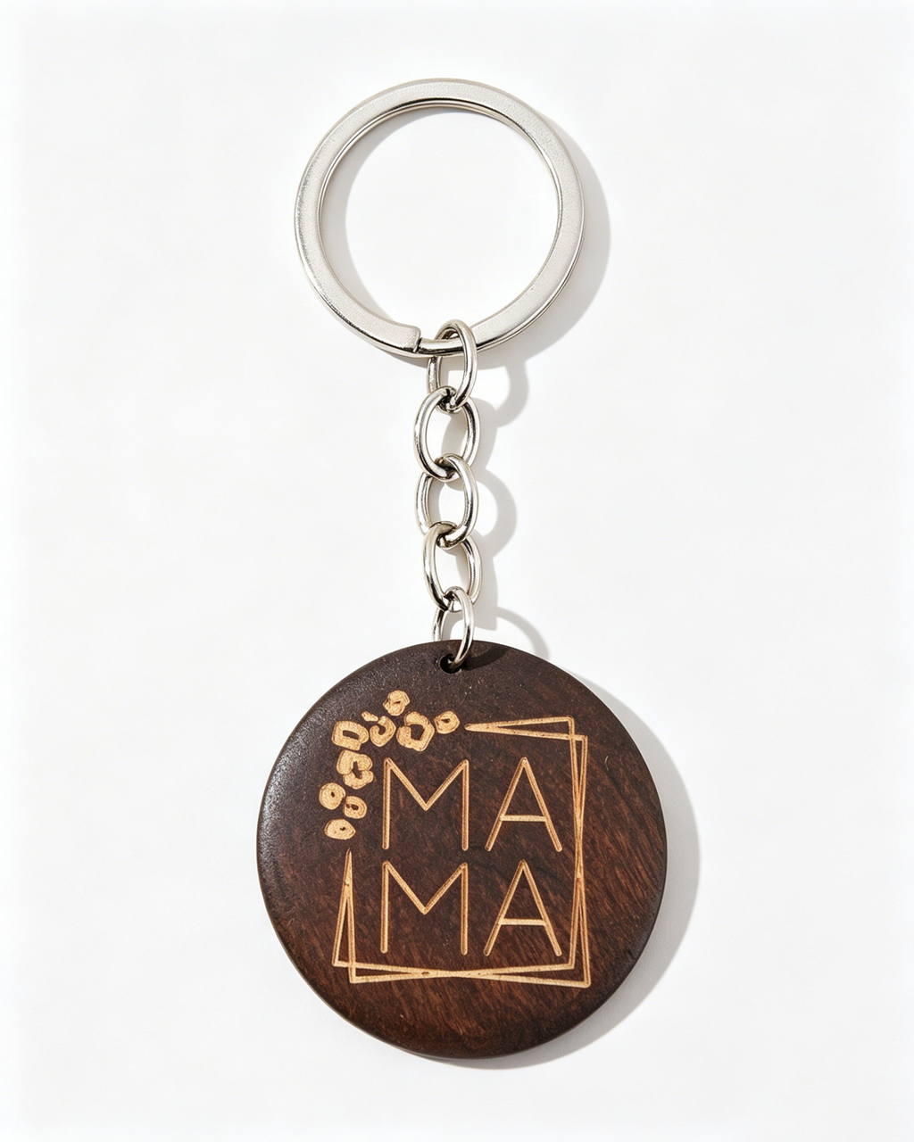 Wholesale Brown Wooden MAMA Keychain Daily Mom Gift Accessory SP187