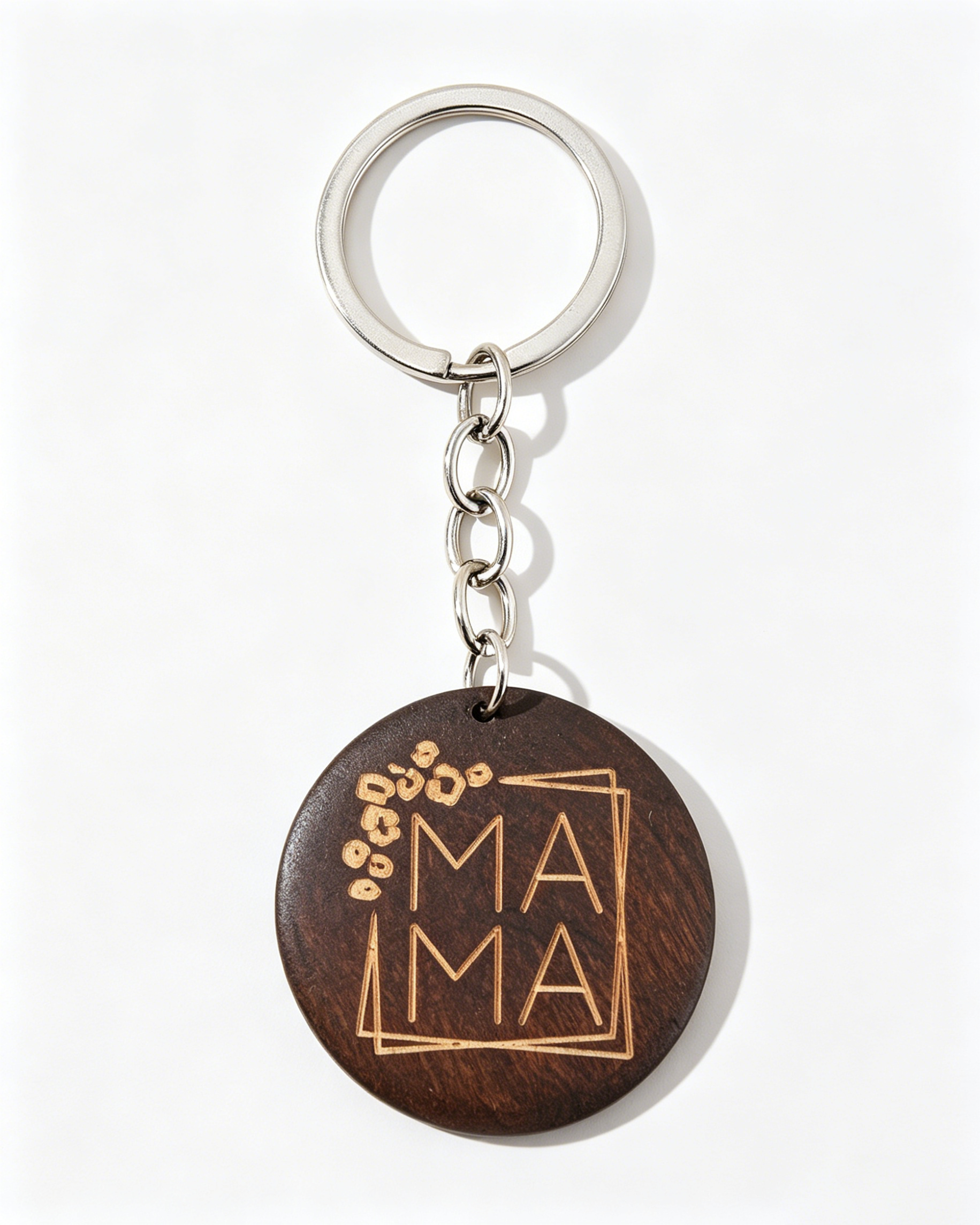 Wholesale Brown Wooden MAMA Keychain Daily Mom Gift Accessory SP187