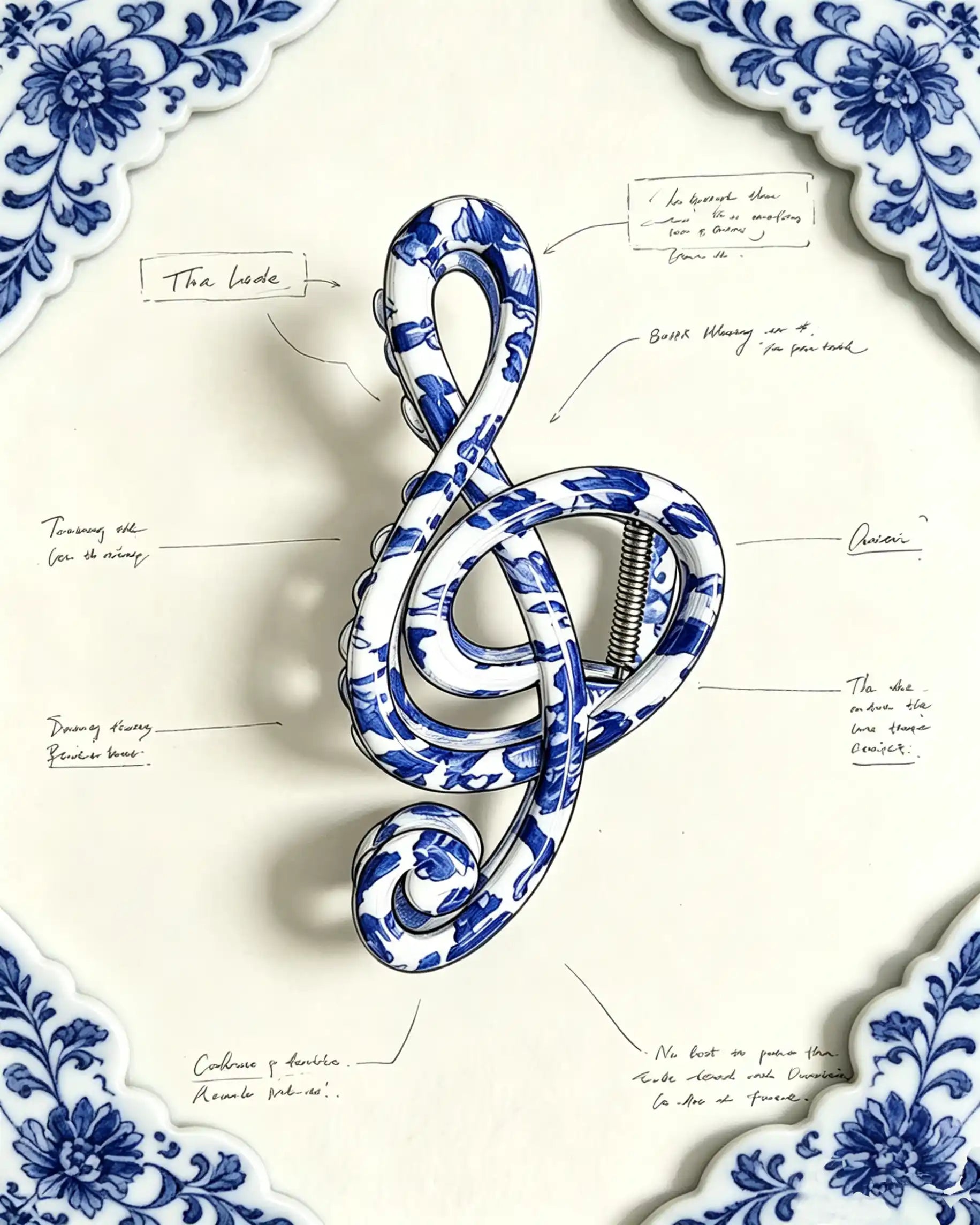 Wholesale Bulk Porcelain Hair Claw For Boutiques SP141