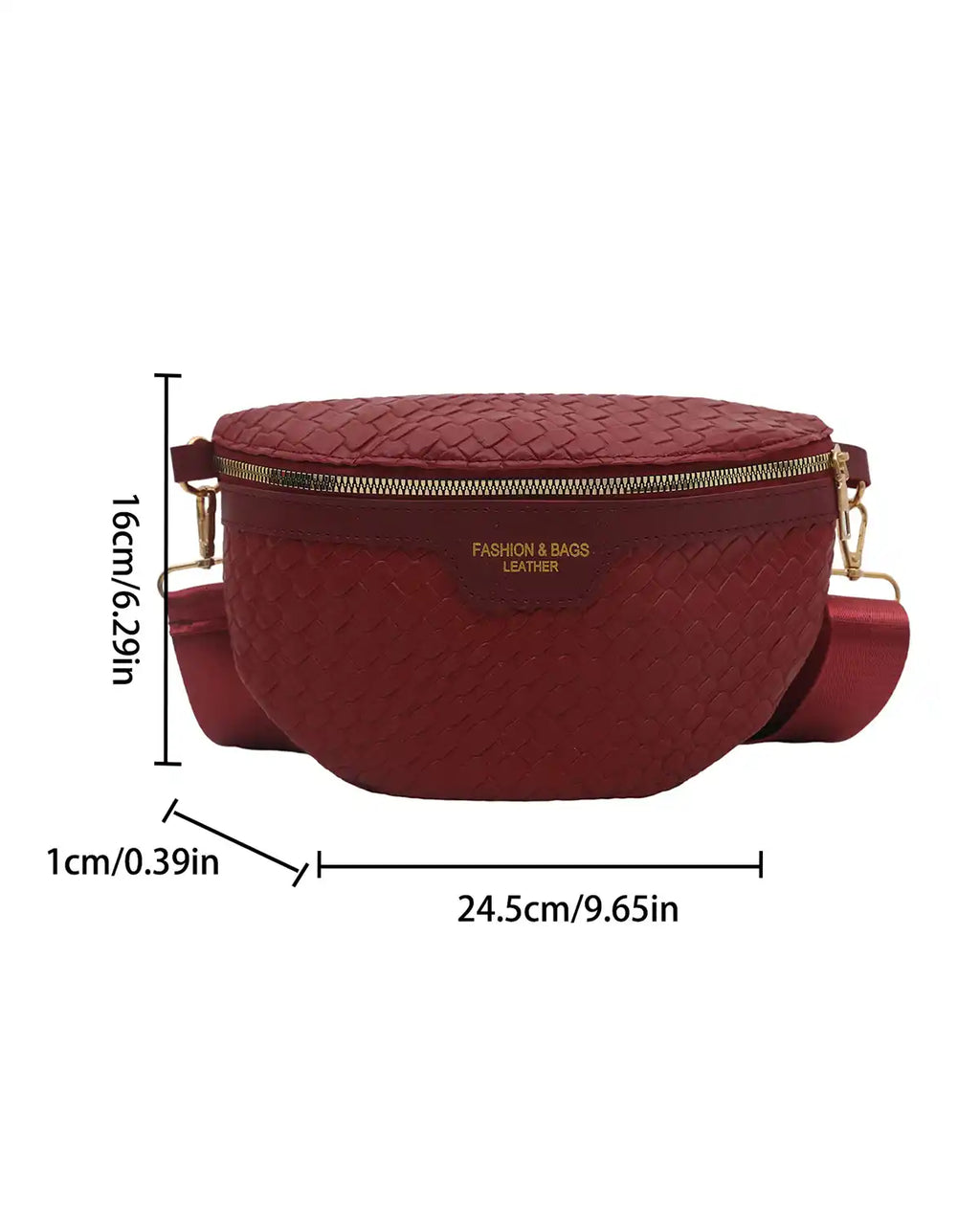 Wholesale Burgundy Woven Fanny Pack SP130