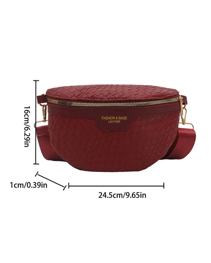 Wholesale Burgundy Woven Fanny Pack SP130
