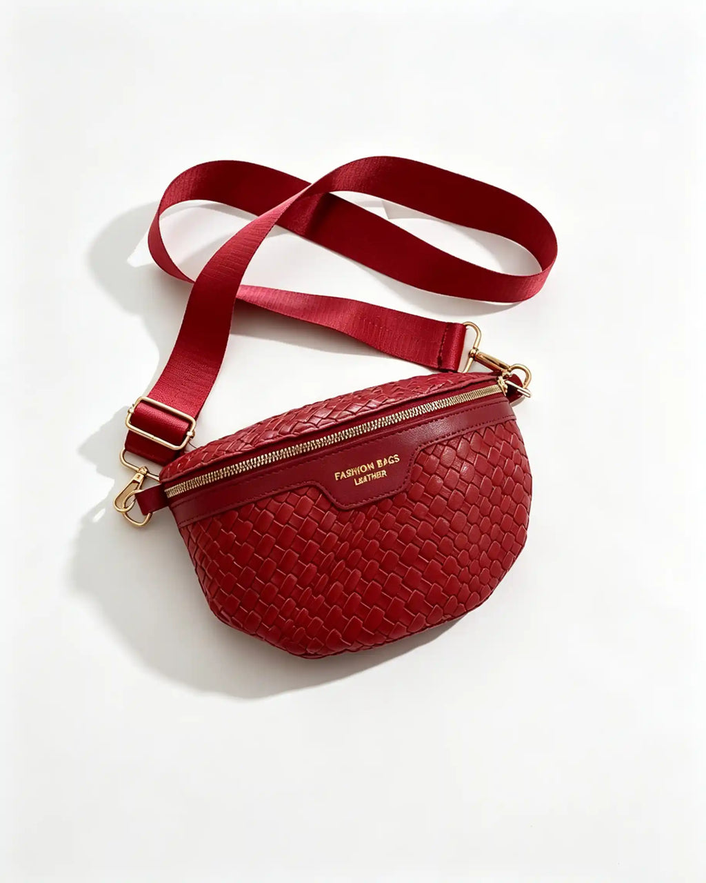 Wholesale Burgundy Woven Fanny Pack SP130