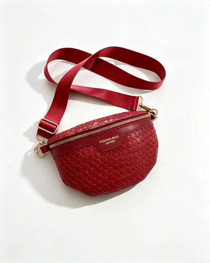 Wholesale Burgundy Woven Fanny Pack SP130