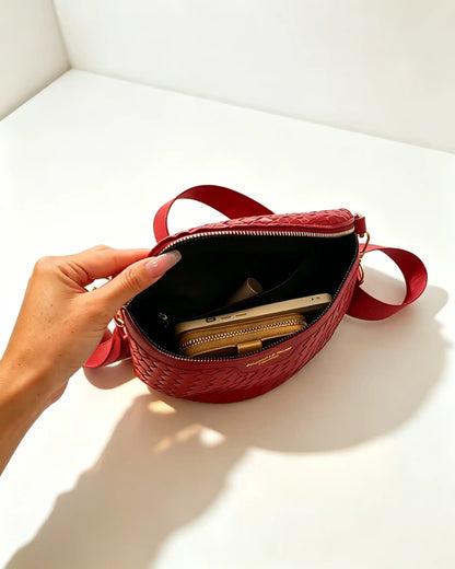 Wholesale Burgundy Woven Fanny Pack SP130