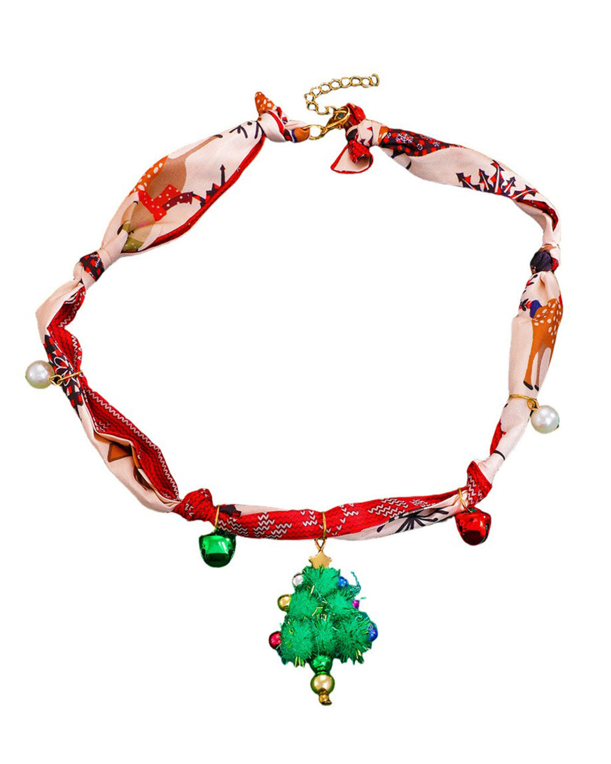 Wholesale Christmas Christmas Tree, Santa Claus, Silk Scarf Necklace SP005