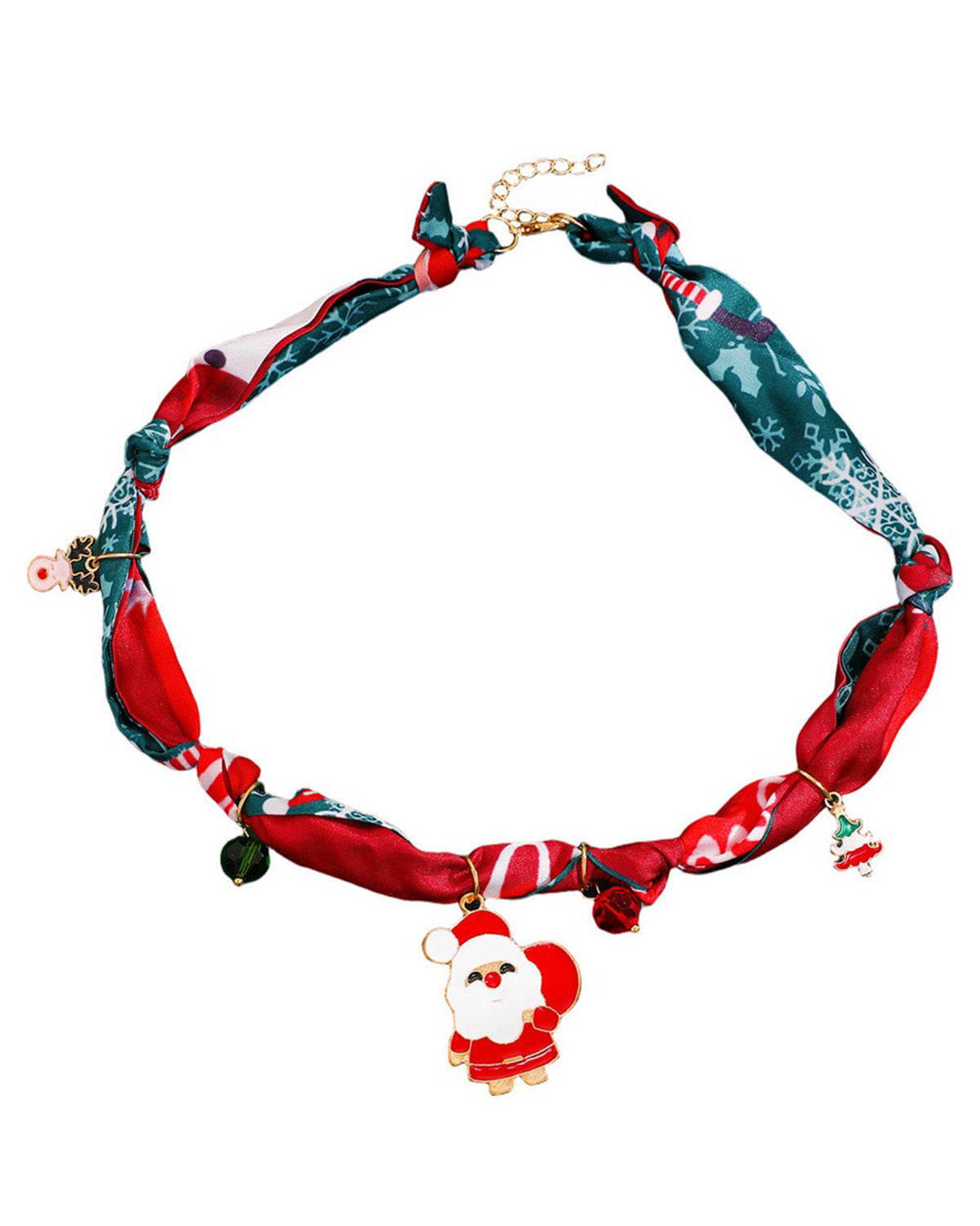 Wholesale Christmas Christmas Tree, Santa Claus, Silk Scarf Necklace SP005
