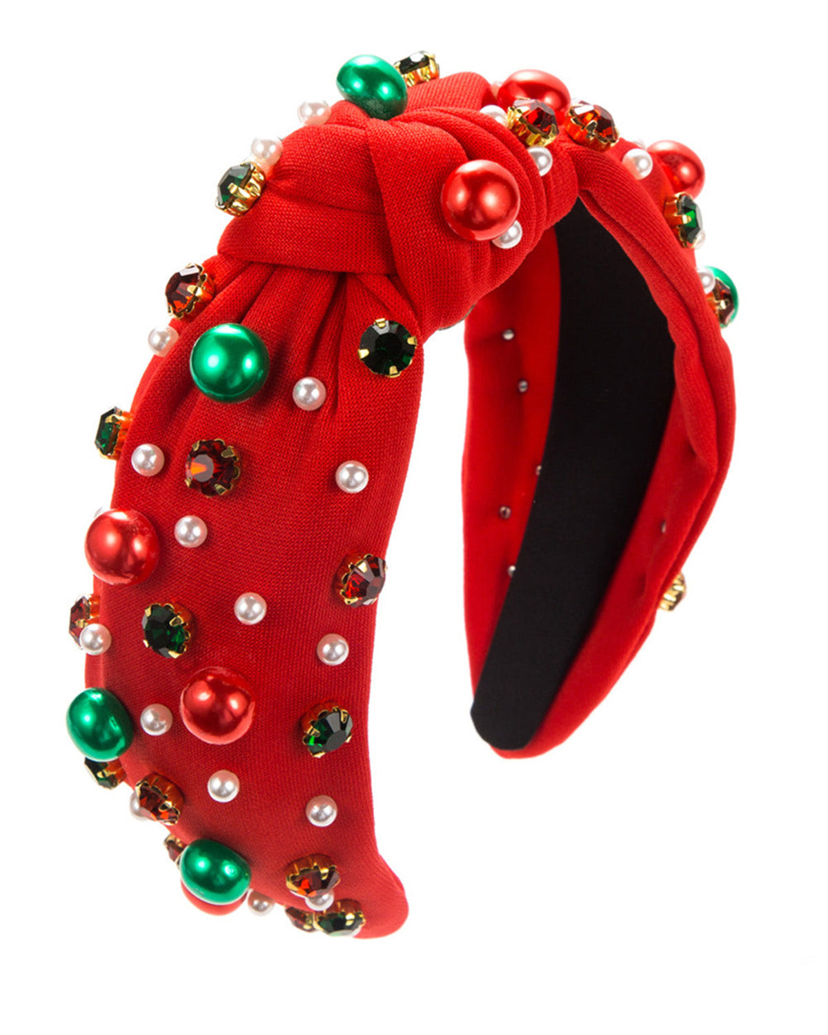 Wholesale Christmas Rhinestone&Pearl Headband Festives Celebrations Hair Hoop Elastic Headbands For Adults And Kids SP011