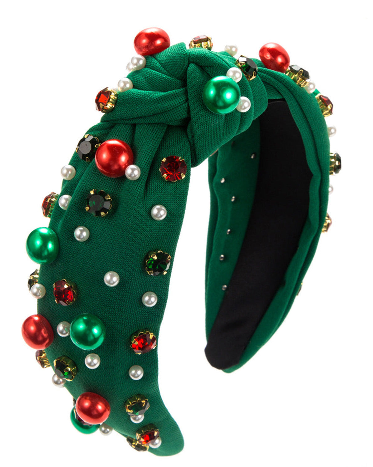 Wholesale Christmas Rhinestone&Pearl Headband Festives Celebrations Hair Hoop Elastic Headbands For Adults And Kids SP011