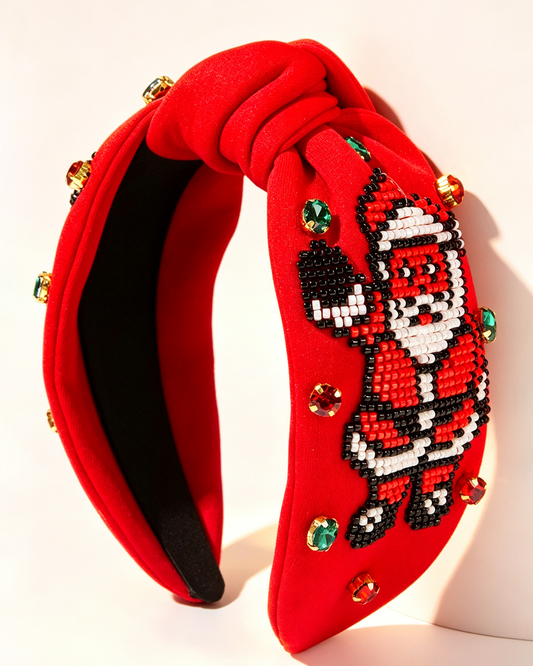 Wholesale Christmas Santa Headband beaded Festives Celebrations Hair Hoop Elastic Headbands For Adults And Kids SP009
